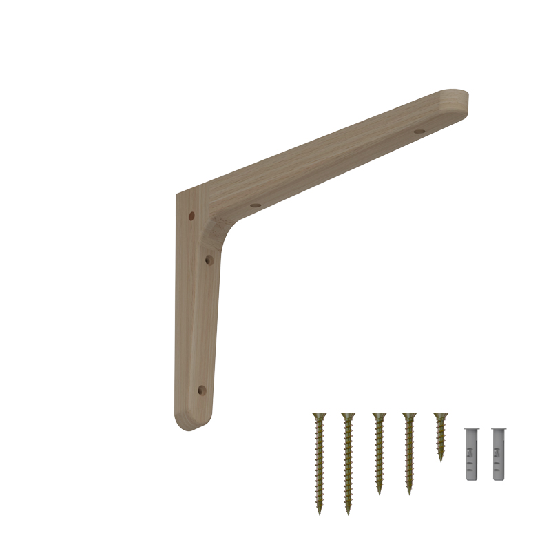 WOODEN SHELF BRACKET 25x15cm / BEECH WOOD